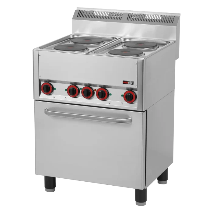 Cooking range electric with electric convection oven GN 1/1 - 4x plate 400 V | Line - SPT 60 ELS - Image 1