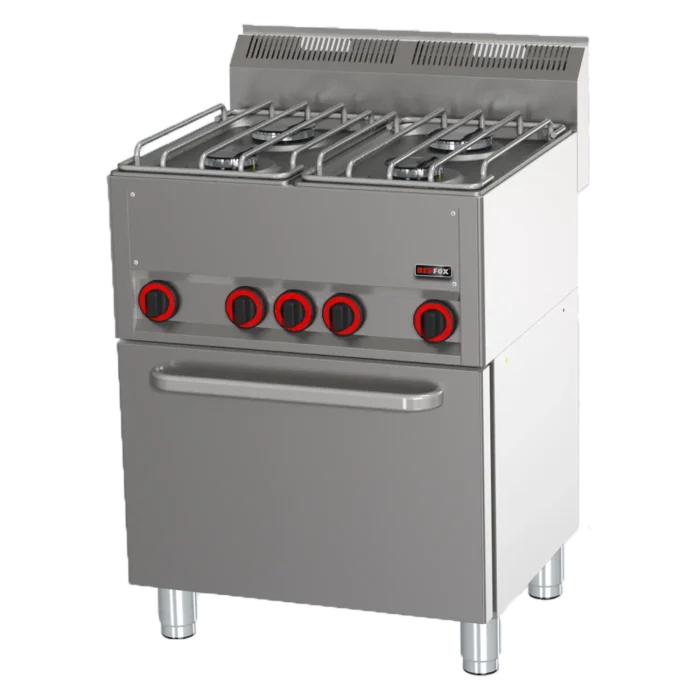 Cooking range combined with electric convection oven GN 1/1 - 4x burner | Line - SPT 60 GL - Image 1