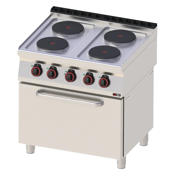 Cooking range electric with electric convection oven GN 1/1 - 4x plate 400 V | Line - SPT 70/80 11 E - Image 1
