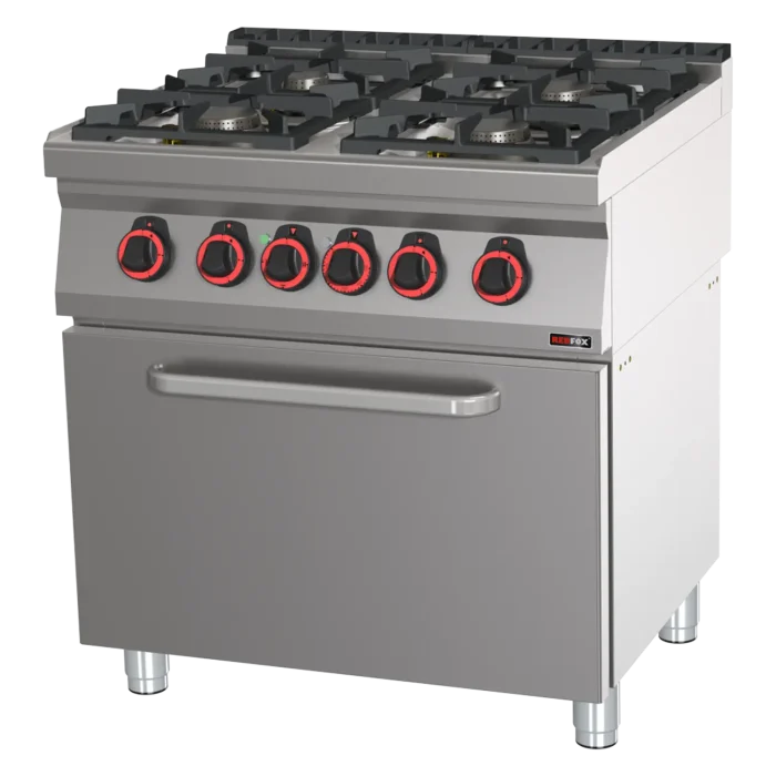 Cooking range combined with static electric oven GN 2/1 - 4x burner | Line - SPT 70/80 21 GE - Image 1