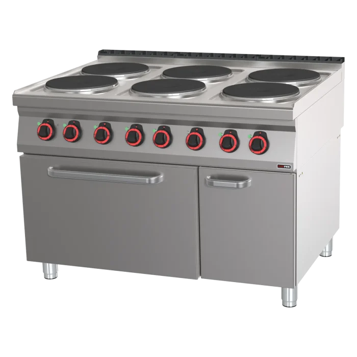 Cooking range electric 6x plates with oven GN 2/1 | Line - SPT 90/120-21 E - Image 1