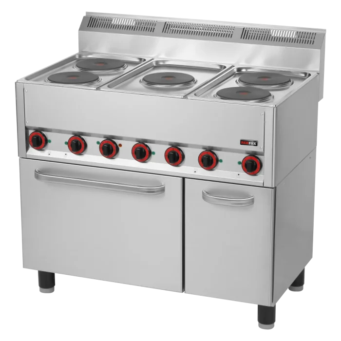 Cooking range electric with electric convection oven GN 1/1 - 5x plate 400 V | Line - SPT 90/5 ELS - Image 1