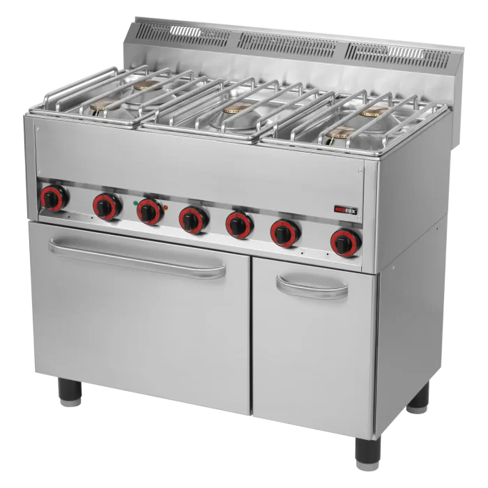 Cooking range combined with electric convection oven GN 1/1 - 5x burner | Line - SPT 90/5 GLS - Image 1