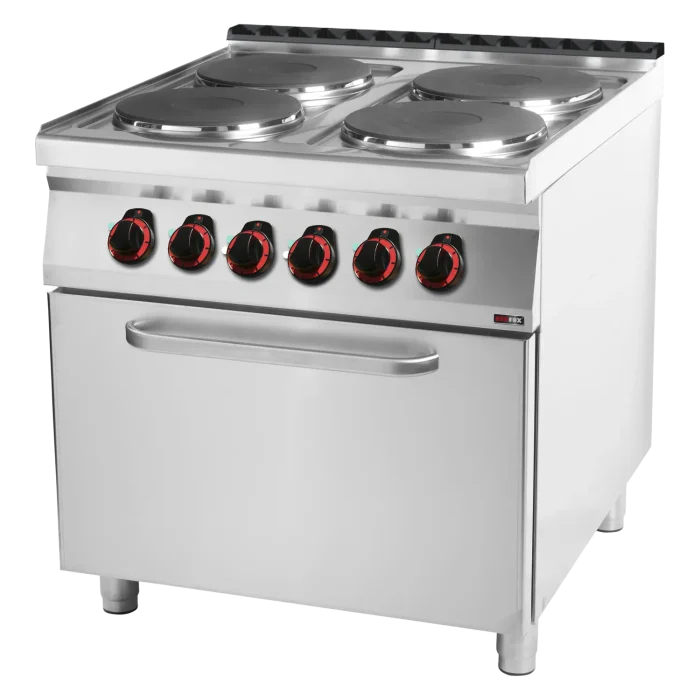 Cooking range electric with electric convection oven GN 1/1 - 4x plate 400 V | Line - SPT 90/80 11 E - Image 1