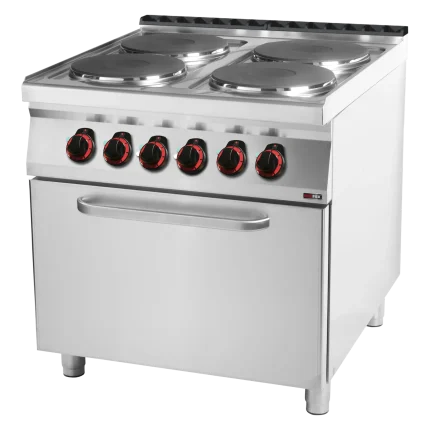 Cooking range electric with static electric oven GN 2/1 - 4x plate 400 V | Line - SPT 90/80 21 E