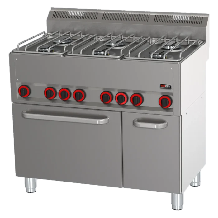 Cooking range combined with electric convection oven GN 1/1 - 6x burner | Line - SPT 90 GL - Image 1