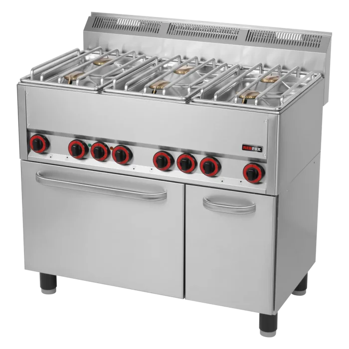 Cooking range combined with electric convection oven GN 1/1 - 6x burner | Line - SPT 90 GLS - Image 1