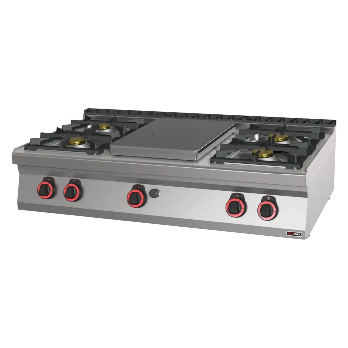 Cooking range solid top gas 5x burner without cabinet | Line - STP 70/012 G - Image 1