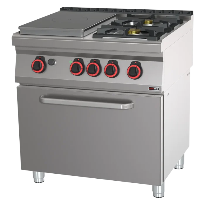 Cooking range solid top gas with static electric oven GN 2/1 - 3x burner | Line - STPT 70/80 21 GE - Image 1