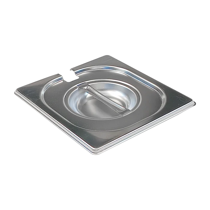 Lid GN 1/6 notched for spoon stainless steel | Line - VGN 1/6 N - Image 1