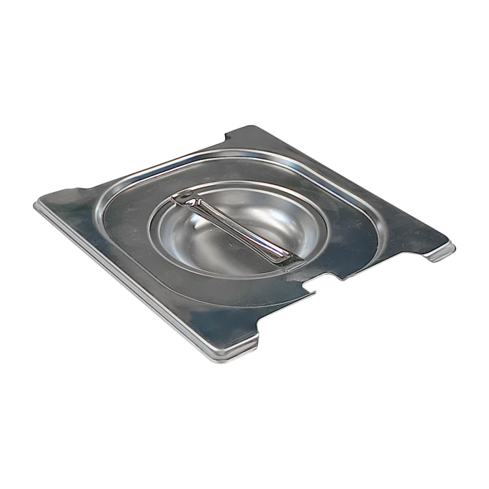 Lid GN 1/6 notched for spoon handles stainless steel | Line - VGN 1/6 NU - Image 1