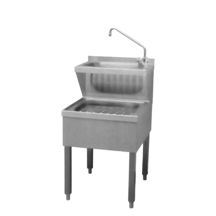 Janitorial sink combined with tap feet 70 cm | Line - VKN 70 B - Image 1
