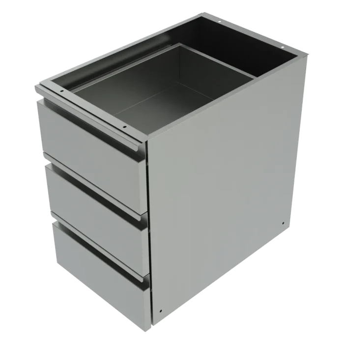 Drawer module for worktop table - 3x drawer | Line - ZB - Image 1